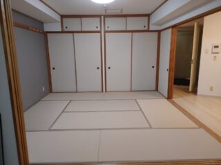 魚沼市の畳の表替え工事と障子・襖の張り替え工事・クロスの張替え工事で年末まで頑張ります。